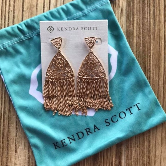 Kendra Scott Ana Rose Gold Earrings - Picture 1 of 1